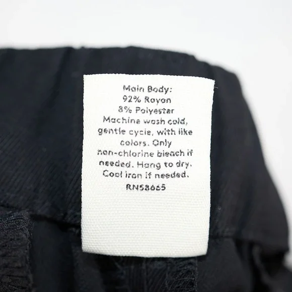 Open Edit Women Black Wide Leg Pleated High Rise Trousers Pants Size 10 - Picture 6 of 8